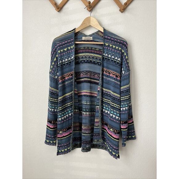 Anthropologie Aldomartins womens colorful abstract cardigan artsy‎ M loose knit - Picture 1 of 6